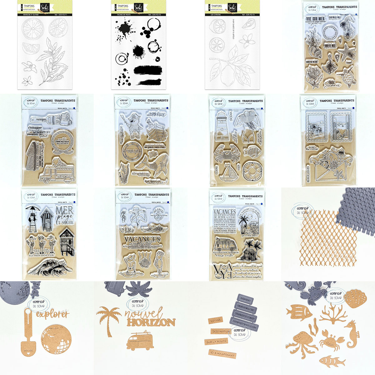 Набор прозрачных штампов и выр – обзор и цена Clear Silicone Stamps For Card Making
