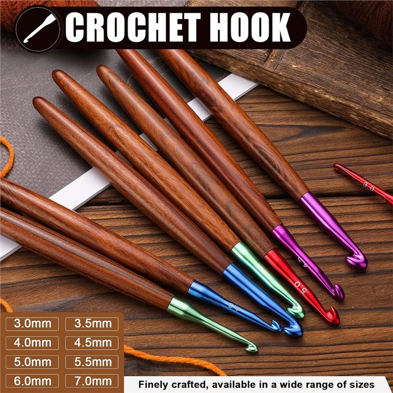 【ПОСЛЕДНИЙ ШАНС】Набор эргономи – обзор и цена Wooden Crochet Hooks Ergonomic Handle